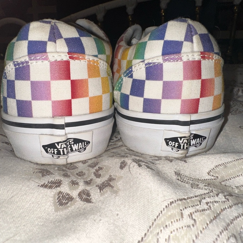 Vans Sneakers Classic Style size 7.5 women’s checkerboard multi colored - Picture 6 of 11